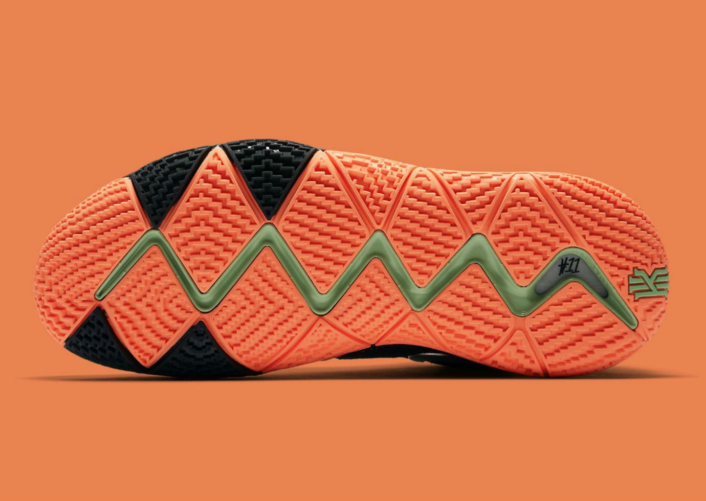 kyrie 4 black and orange