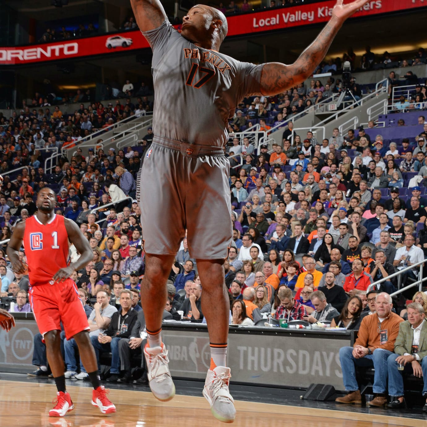 P.J. Tucker Solar Red Nike Air Yeezy 2 