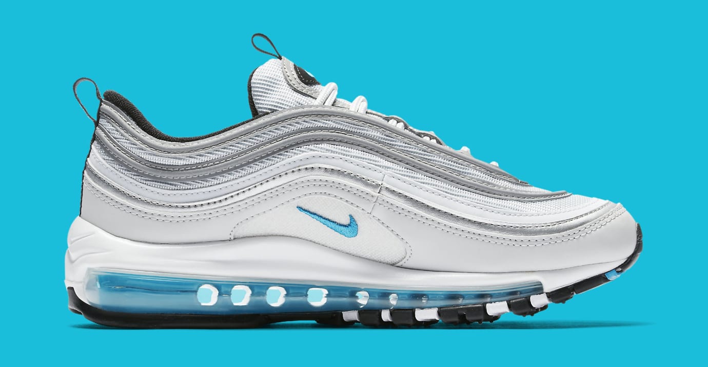 white air max 97 with blue sole