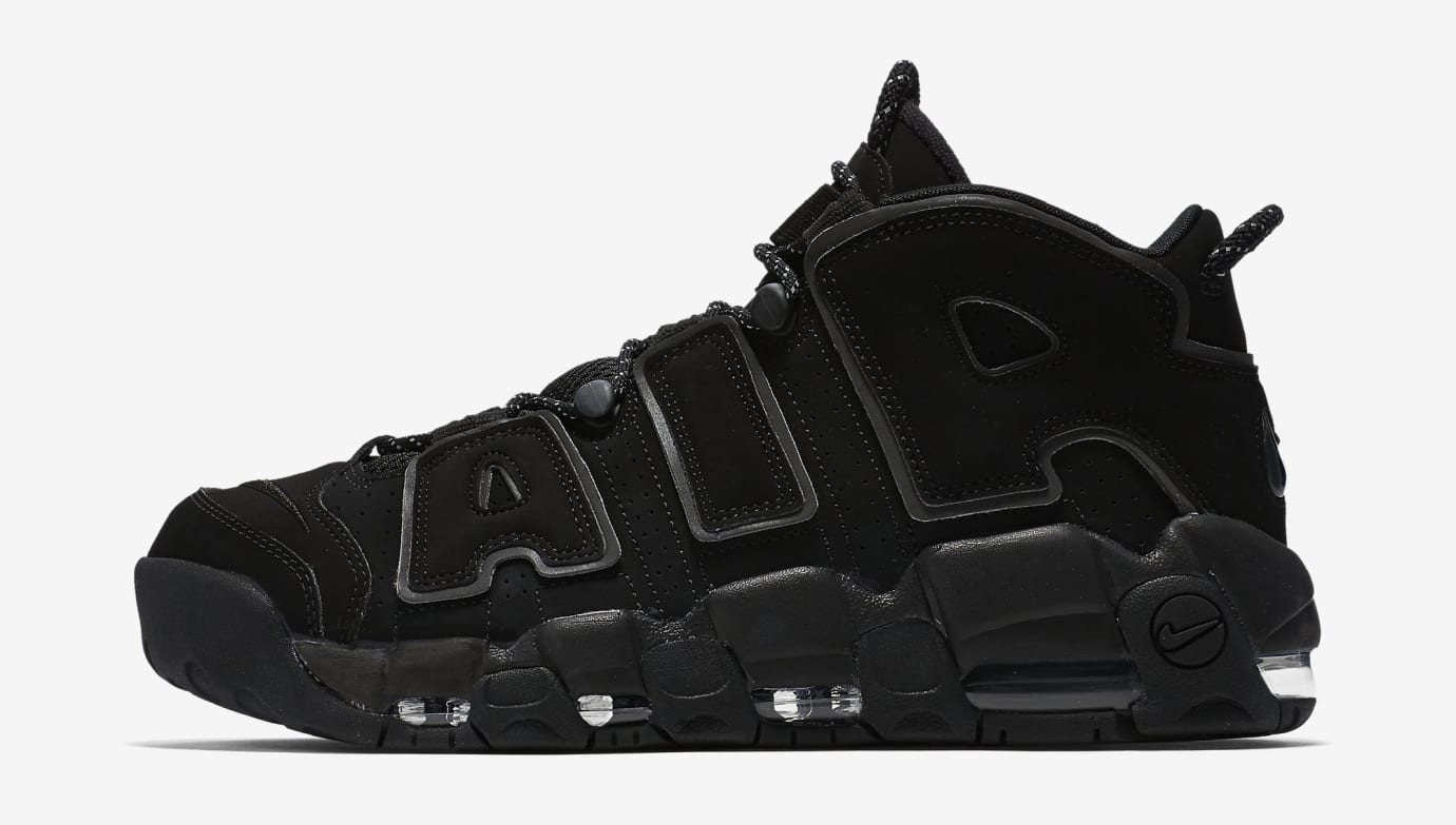 nike air uptempo black reflective