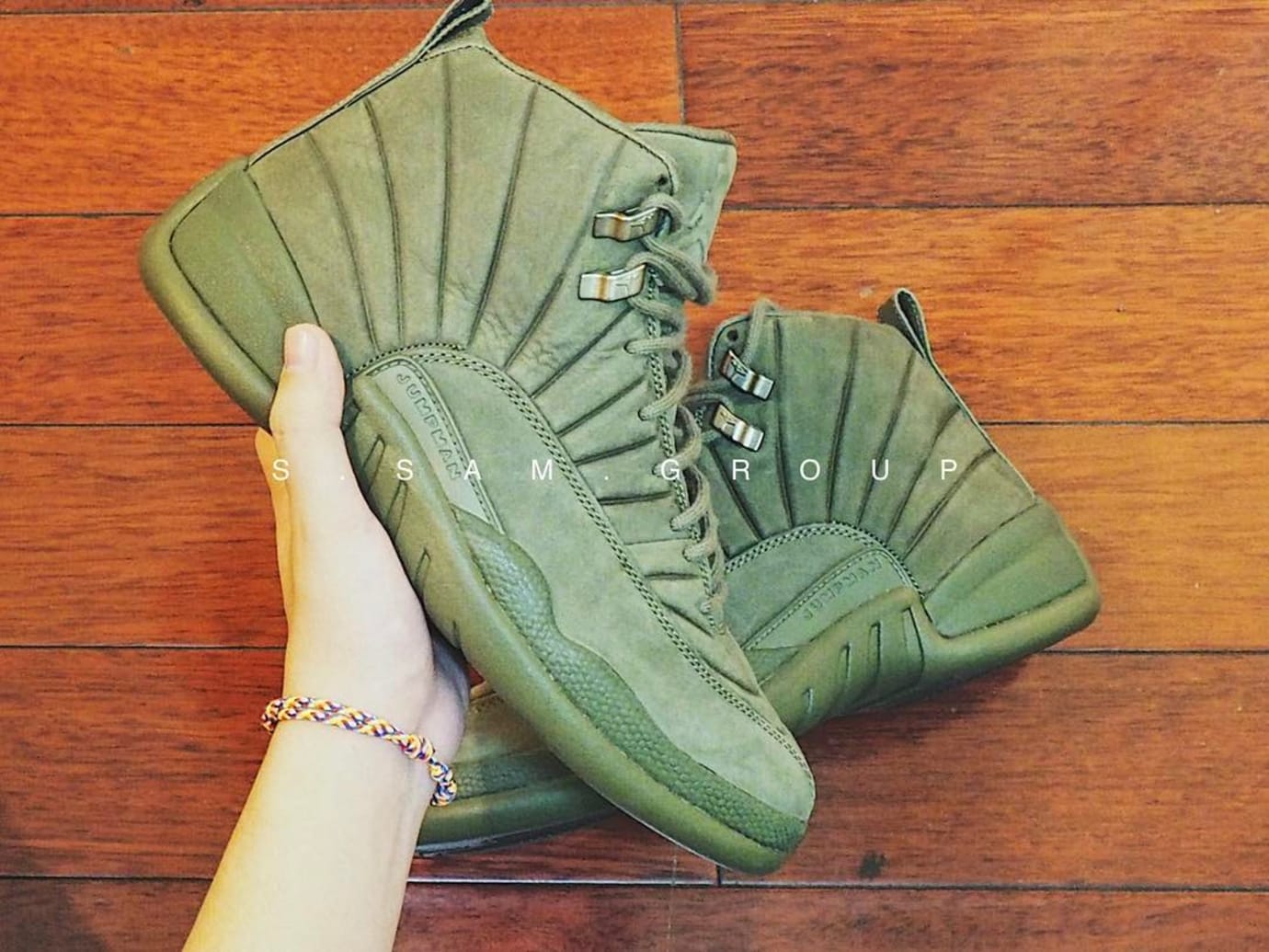 retro 12 olive grade school