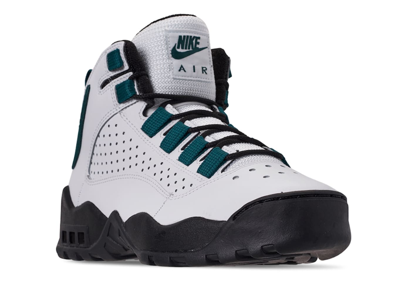 white black and teal nikes