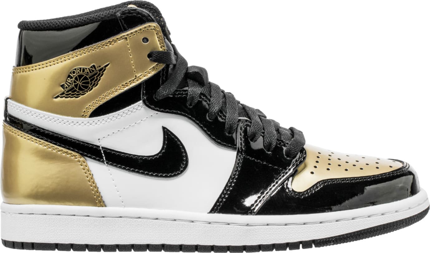 fake gold toe jordan 1