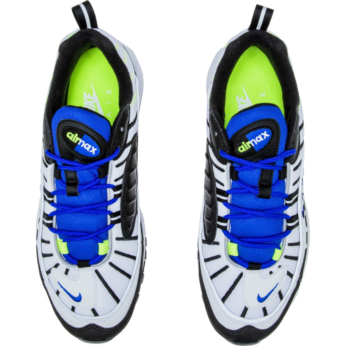 Nike Air Max 98 White Black Racer Blue Volt Release Date 640744-103 Sole Collector