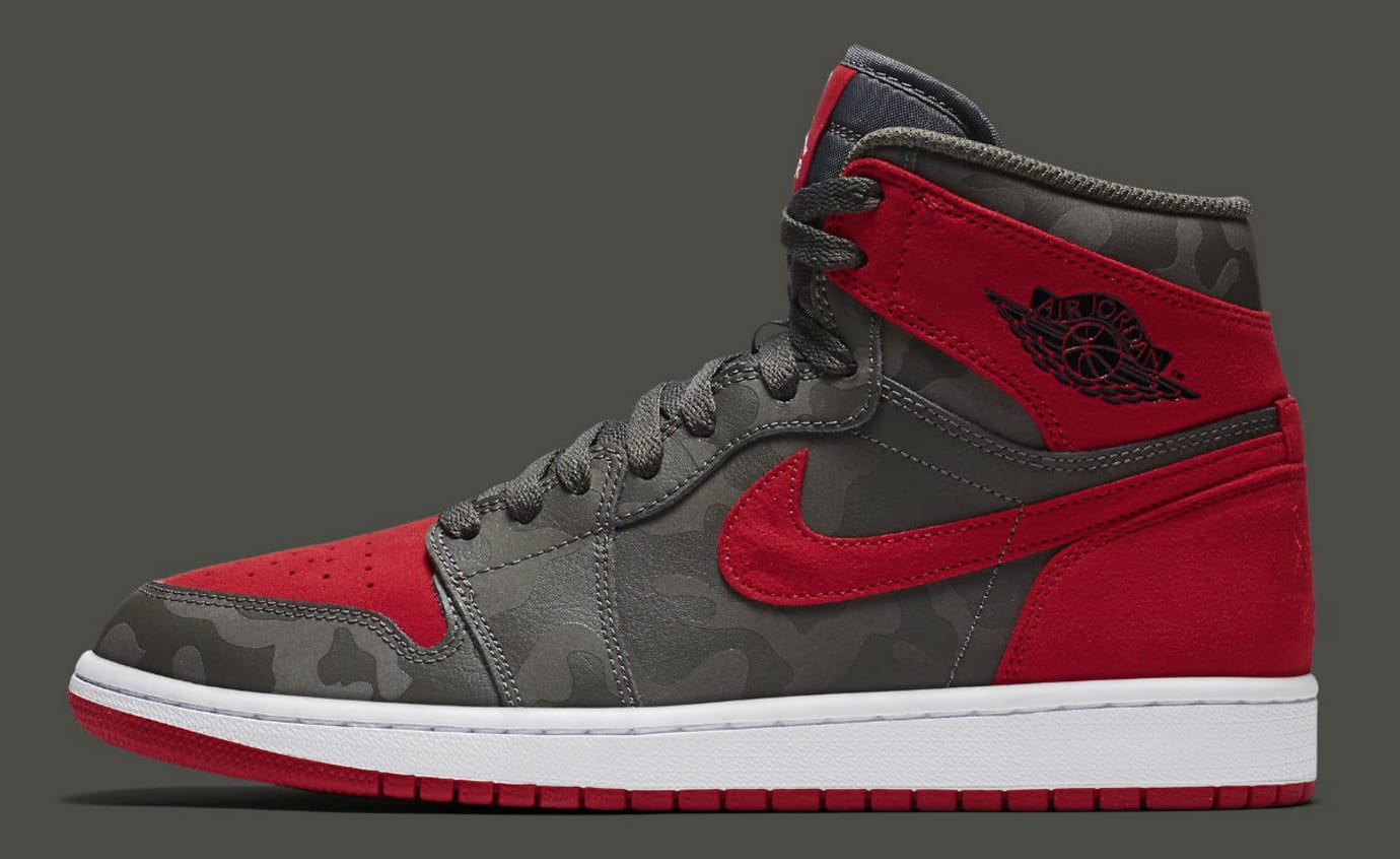 Air Jordan 1 Camo River Rock Red 