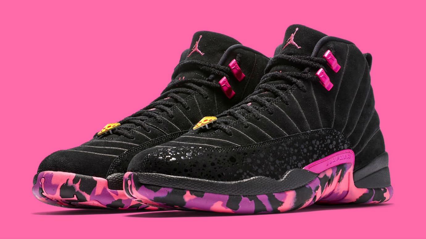 purple and pink jordans 12