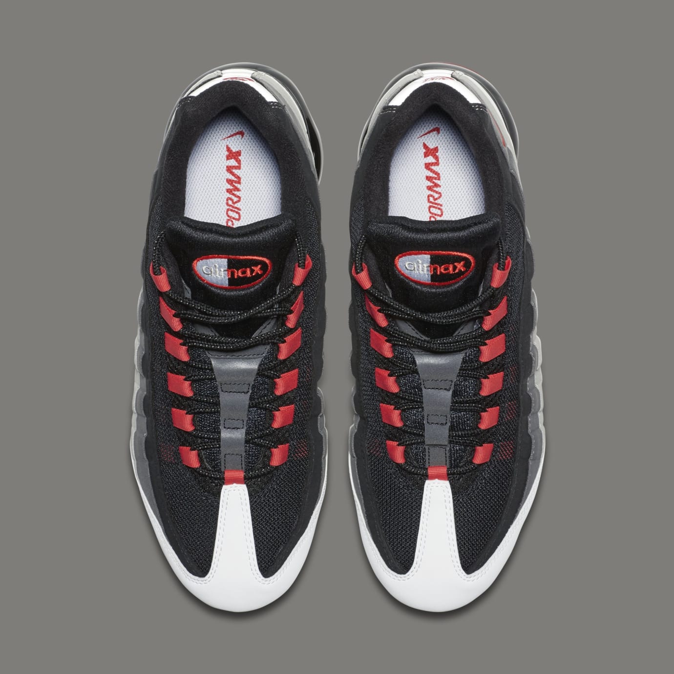 Nike Air VaporMax 95 'White/Hot Red-Dark Pewter-Granite' AJ7292 