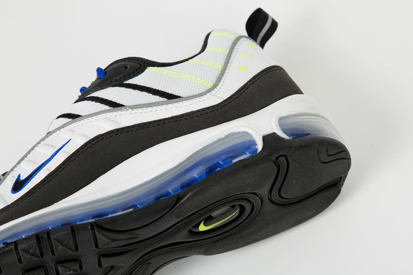 Nike Air Max 98 'White/Black/Racer Blue/Volt' 640744-103 Release ... مثبت شعر Nike Air Max 98 'White/Black/Racer Blue/Volt' 640744-103 Release ... مثبت شعر