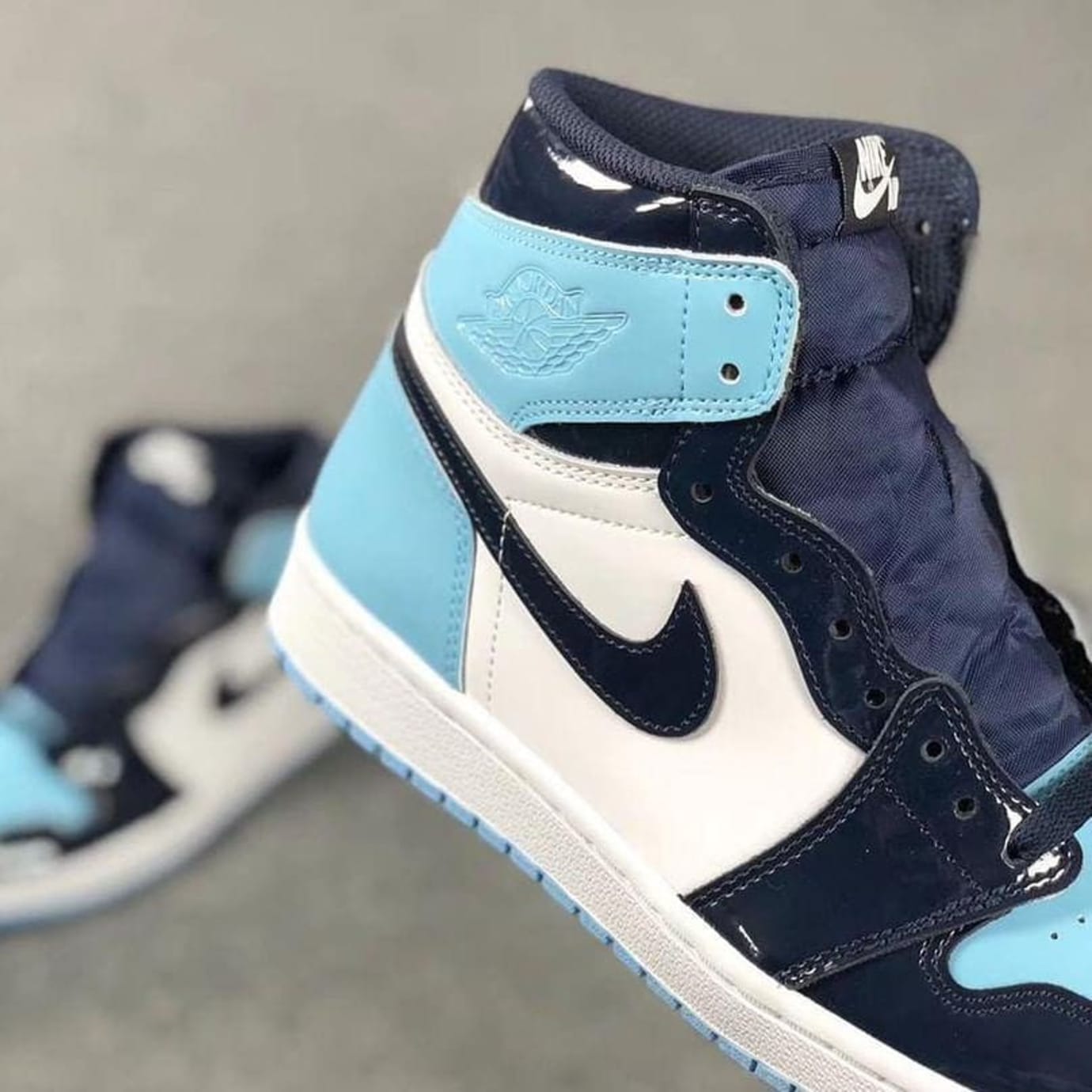 obsidian jordans patent leather