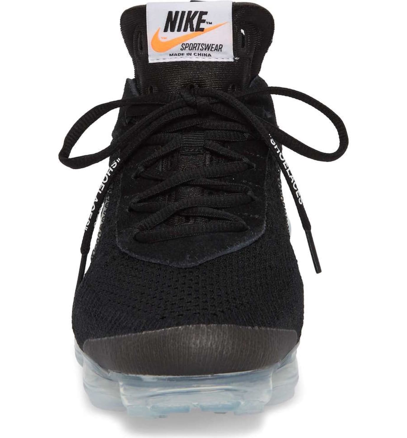 Off-White x Nike Air VaporMax Black Release Date AA3831-002 Tongue
