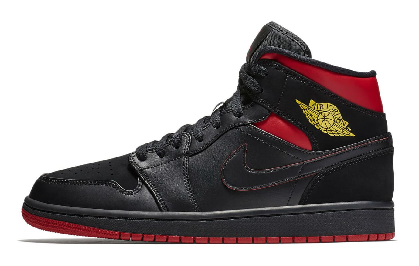 red yellow and black jordan 1