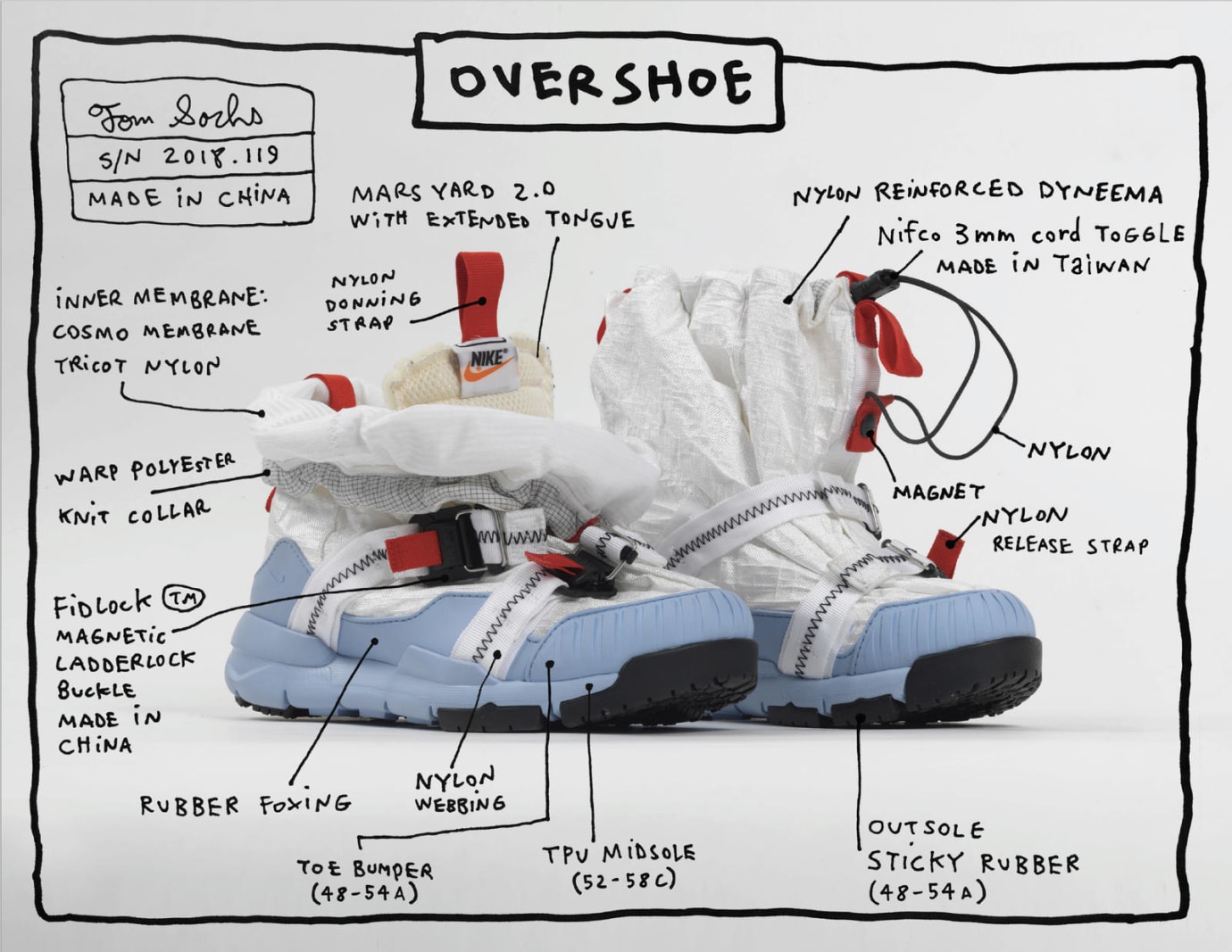 tom sachs x nikecraft mars yard overshoe