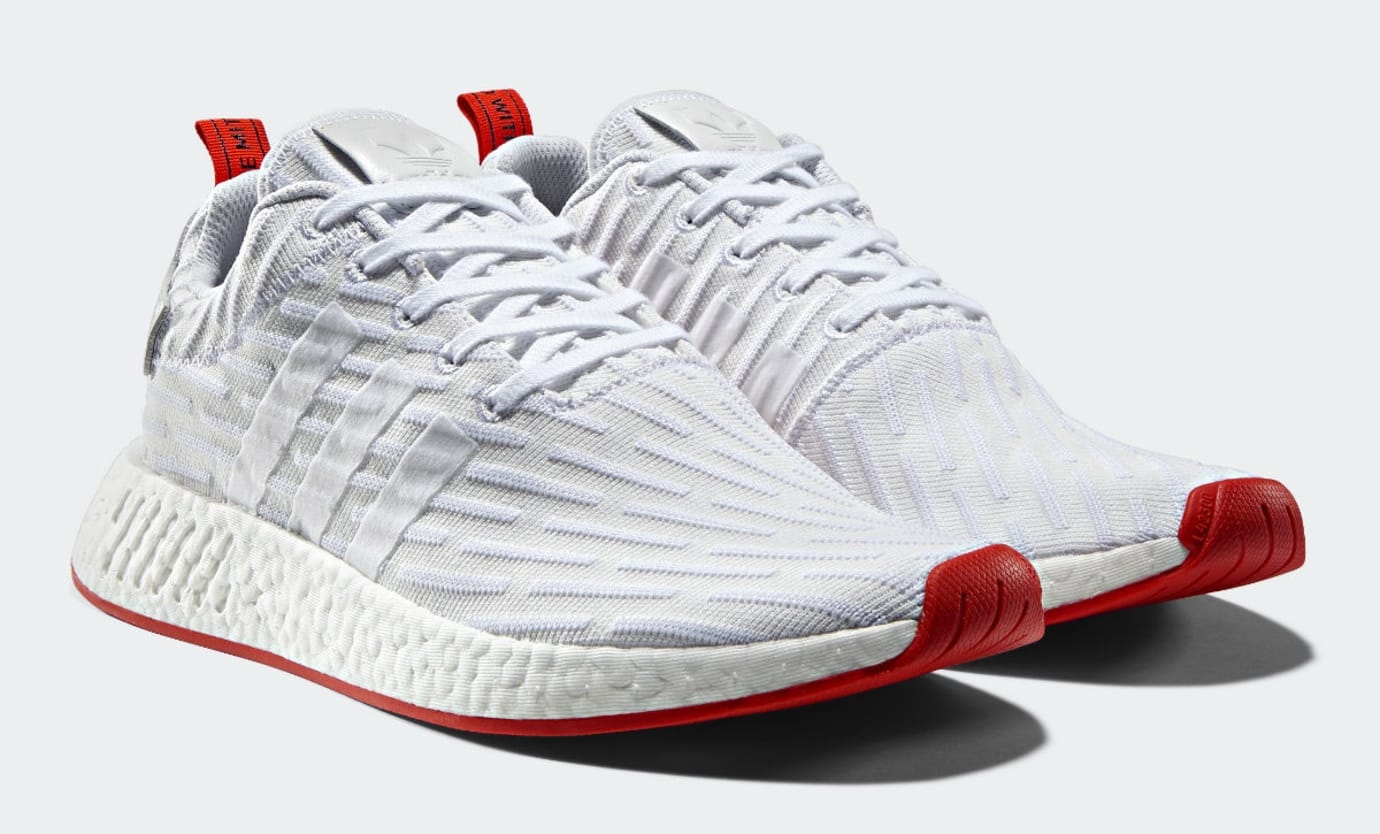 white and red nmds