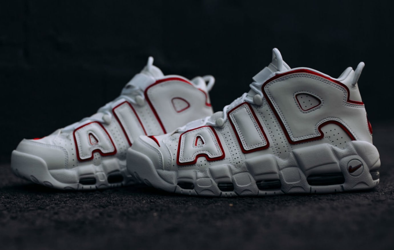 air more uptempo white varsity red outline