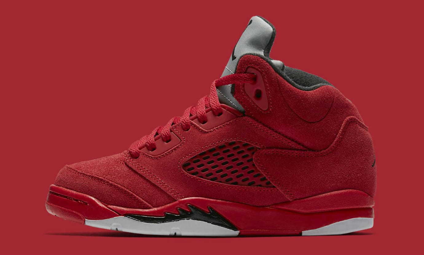 red suede jordan 5s