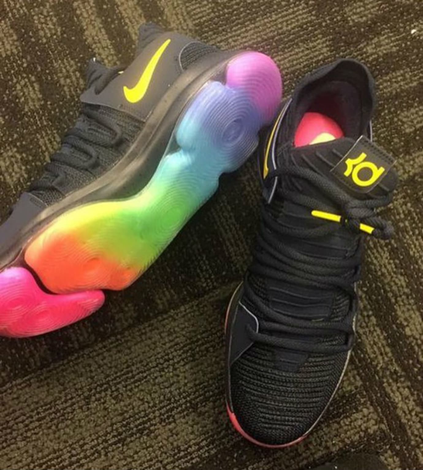 kd rainbow basketball shoes