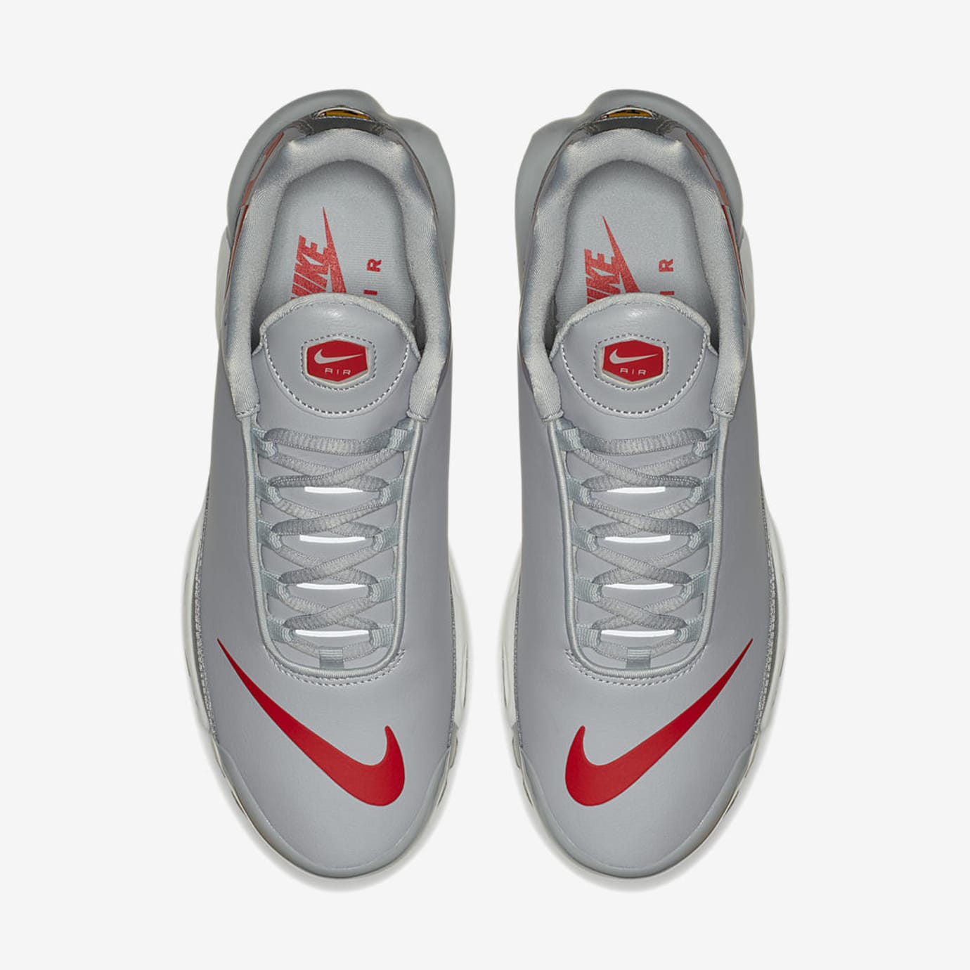 Nike Air Max Plus Leather Big Logo Grey Red And Navy Royal Blue Images Sole Collector