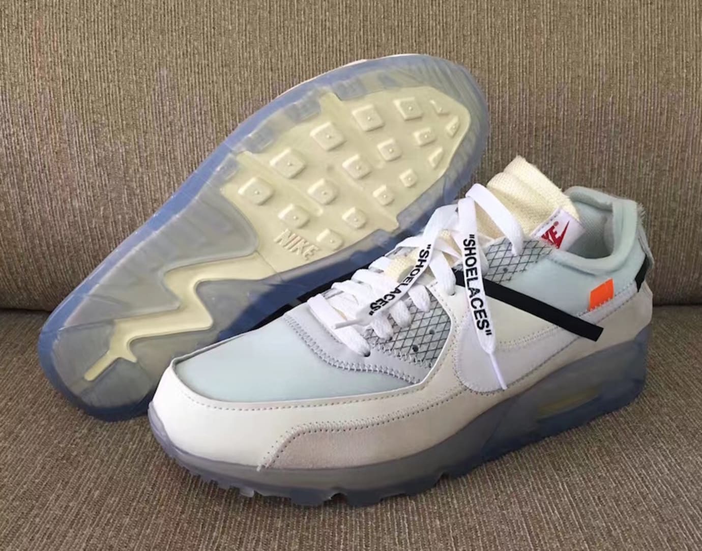 air max 90 tan off white