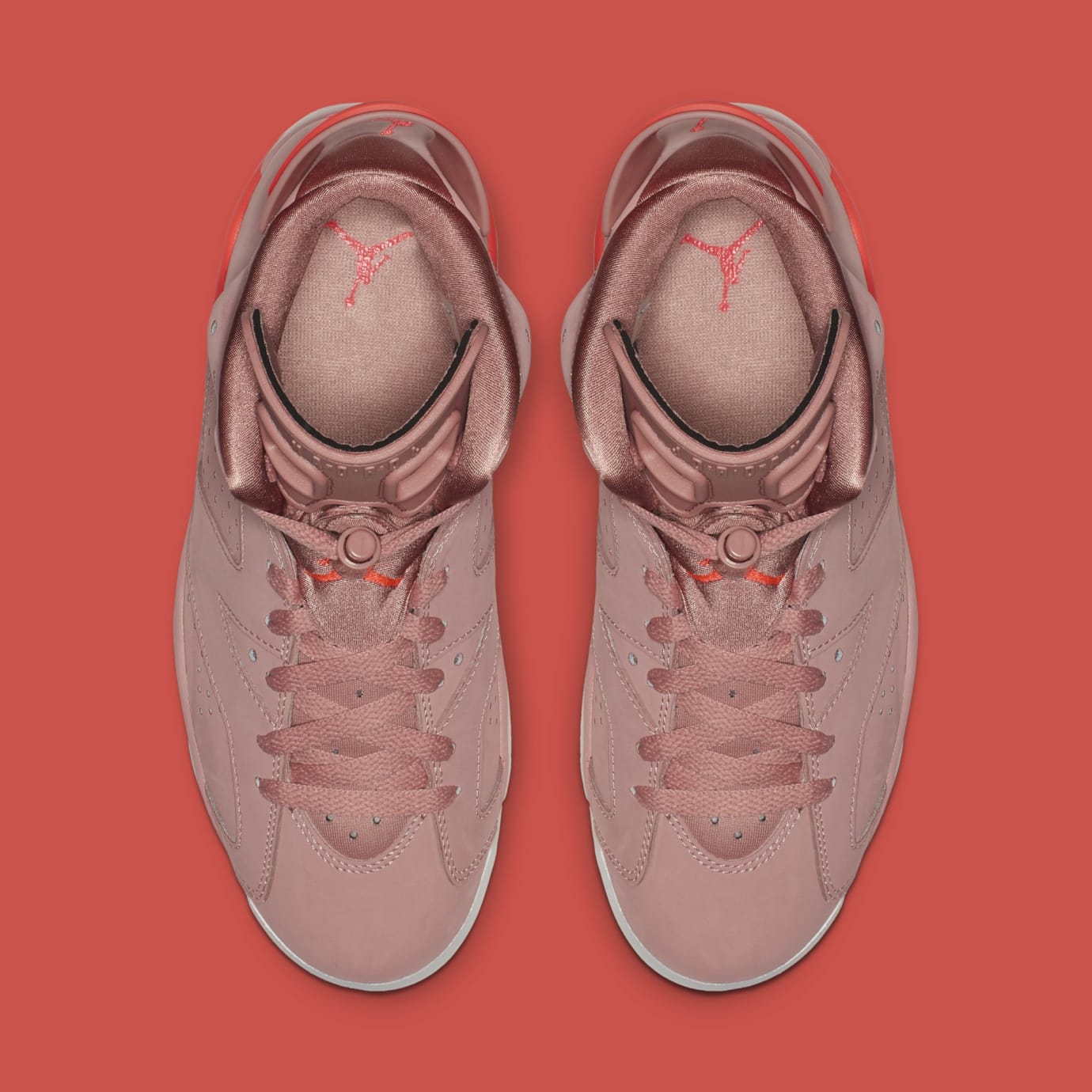 Aleali May x Air Jordan 6 'Rust Pink/Bright Crimson' CI0550-600 (Top)