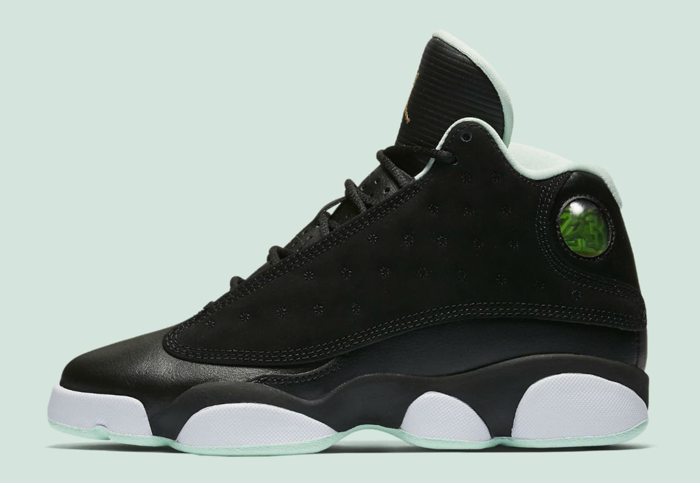 retro 13 aqua green