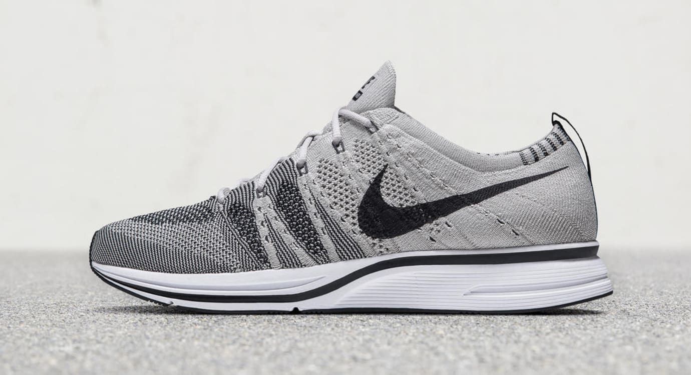 grey nike flyknit trainer