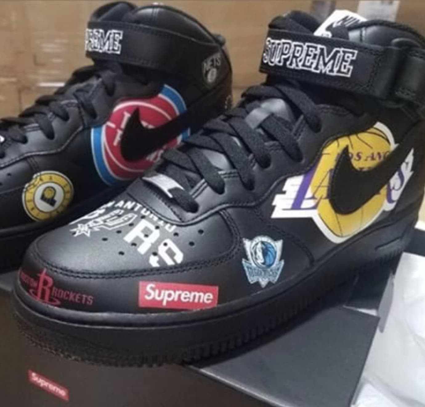 supreme x nba x nike air force 1 mid