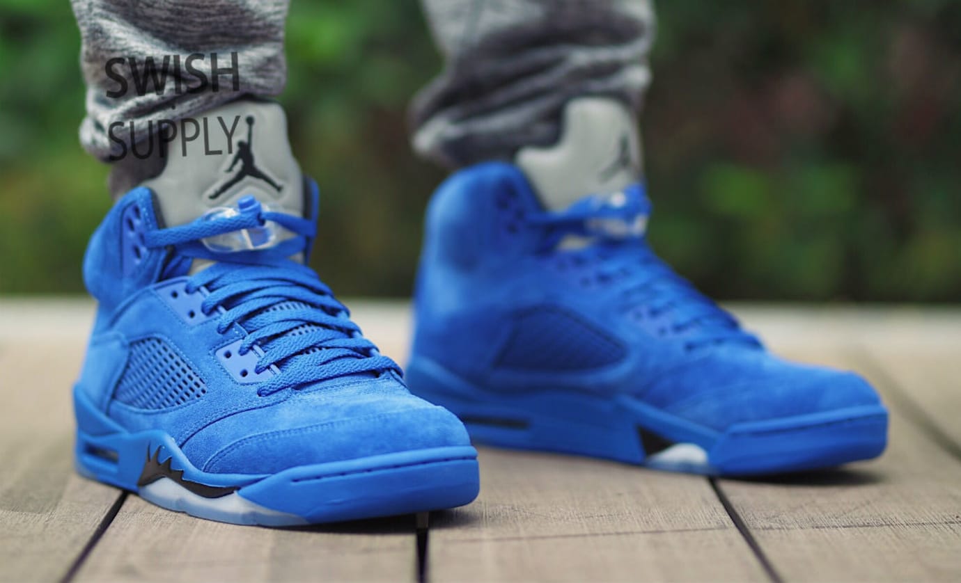 jordan 5 blue suede price