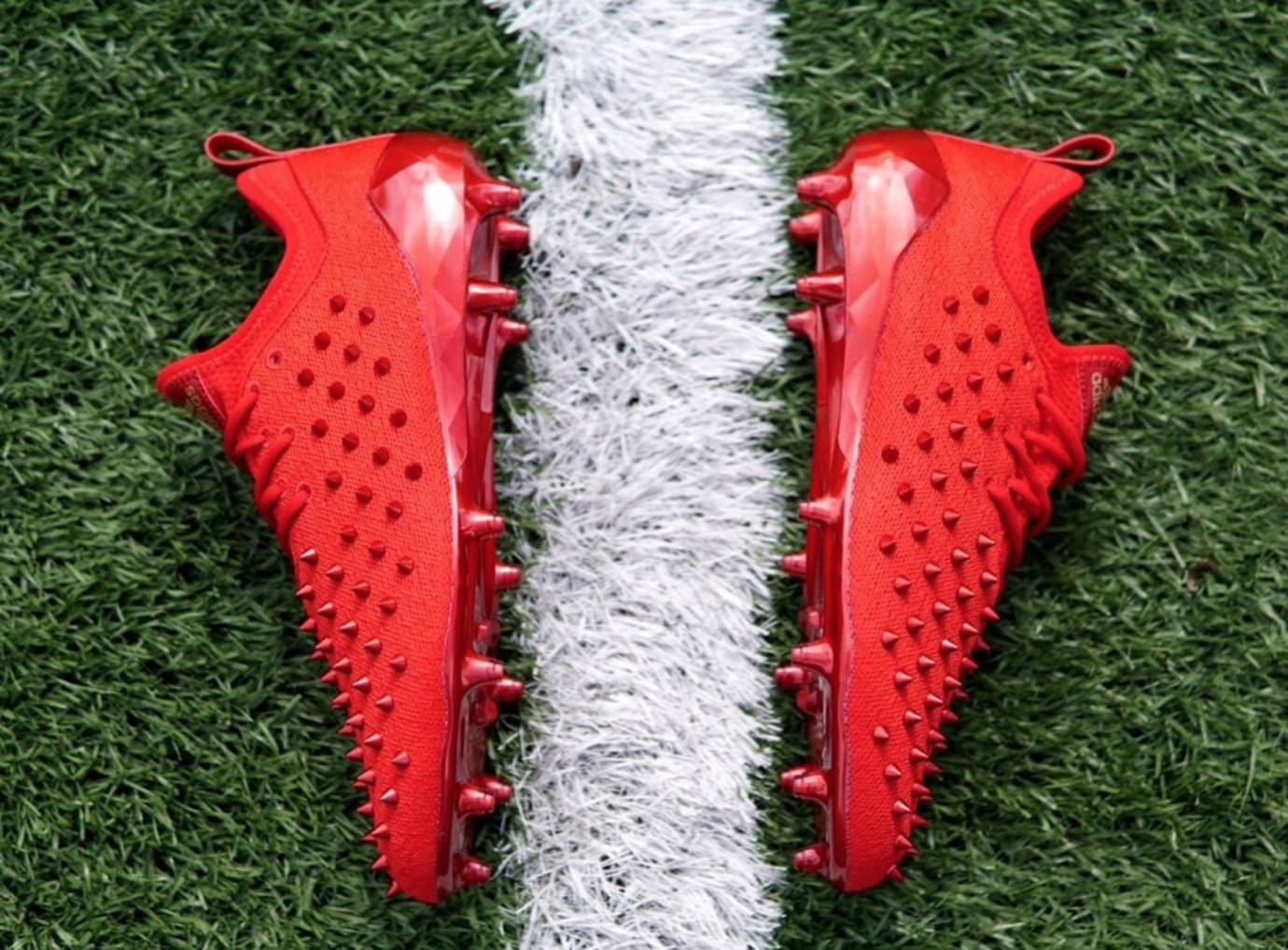 all red adidas cleats