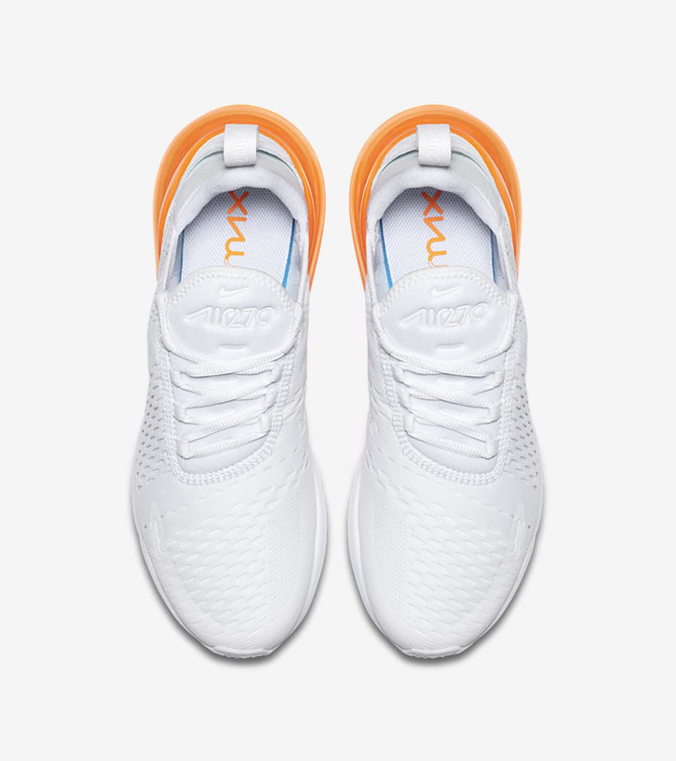 nike air max 270 men's white and orange