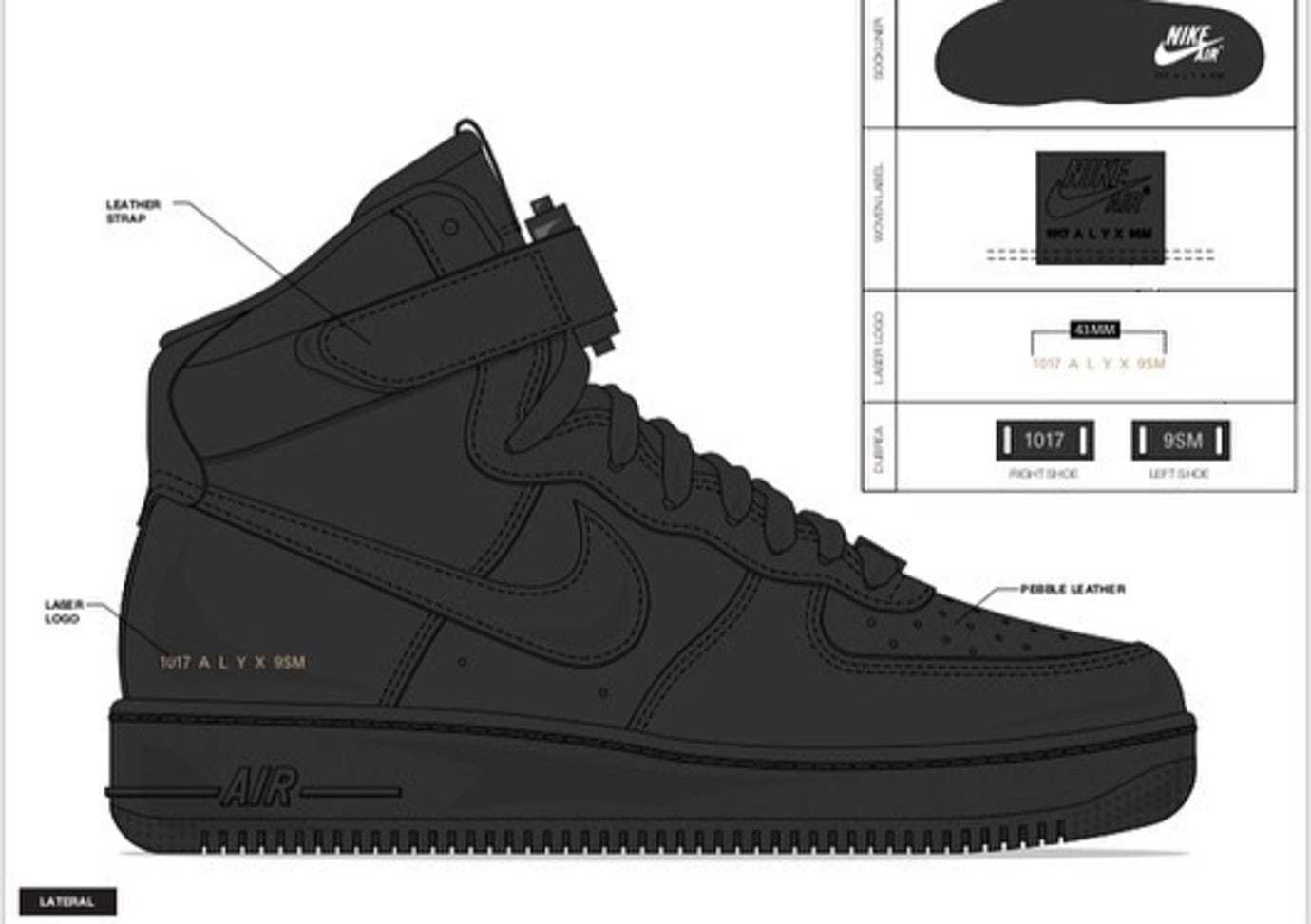 air force 1 high top no strap