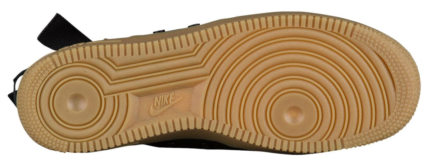 Nike SF Air Force 1 Mid Black Gum Release Date Sole 917753-003