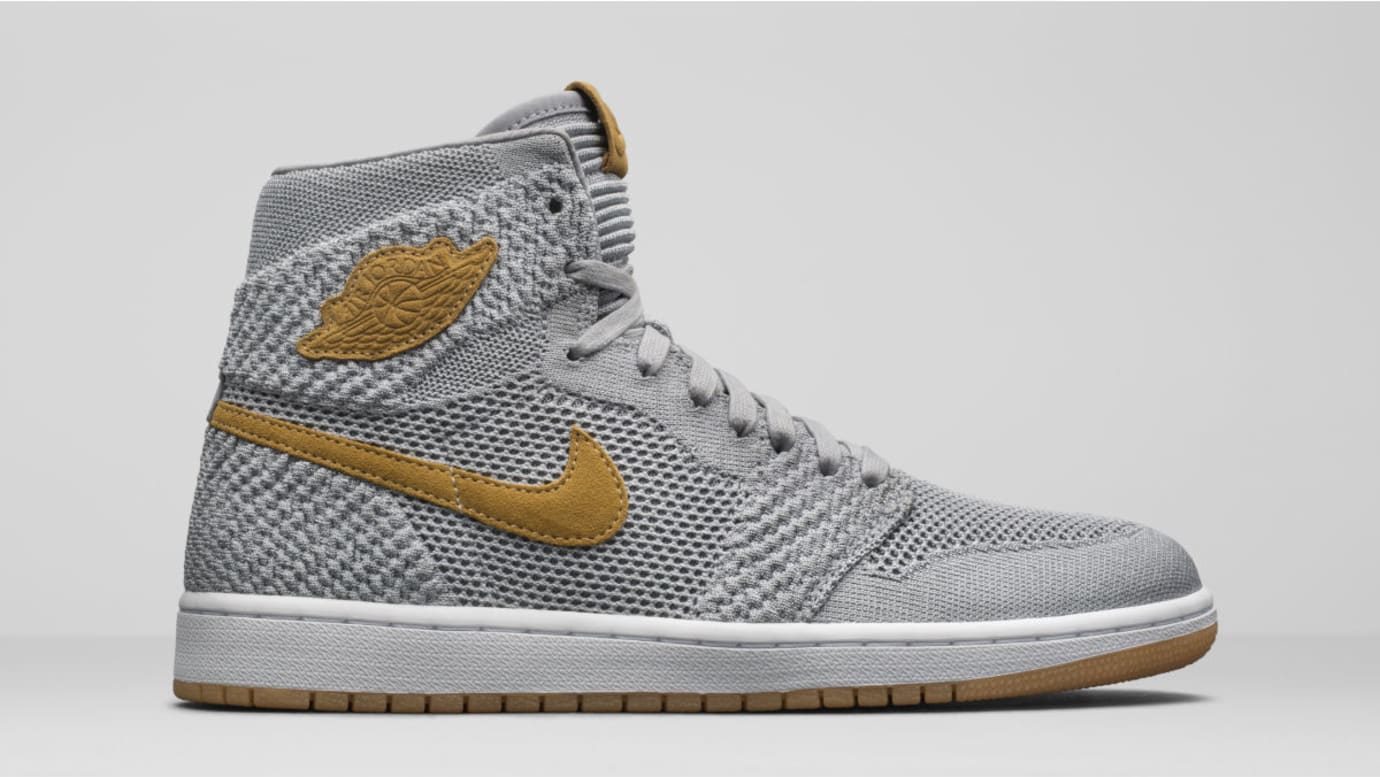Air Jordan 1 Flyknit Wolf Grey Release Date Right Lateral 919704-025