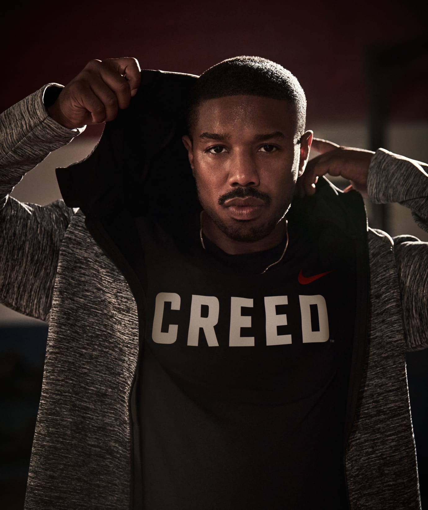 michael b jordan nike tech fleece