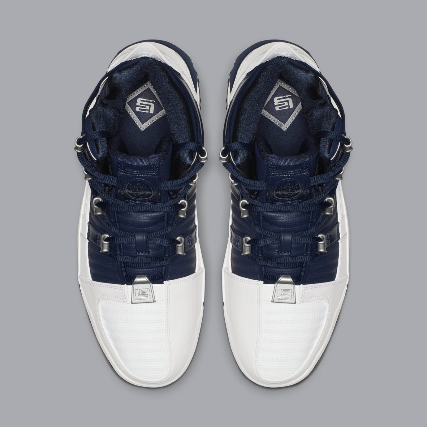 blue and silver lebrons
