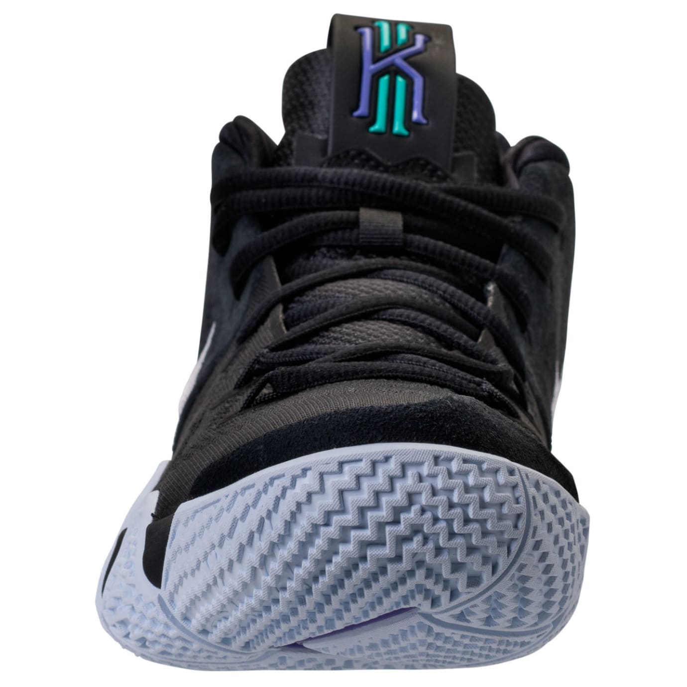 kyrie 4s white and black