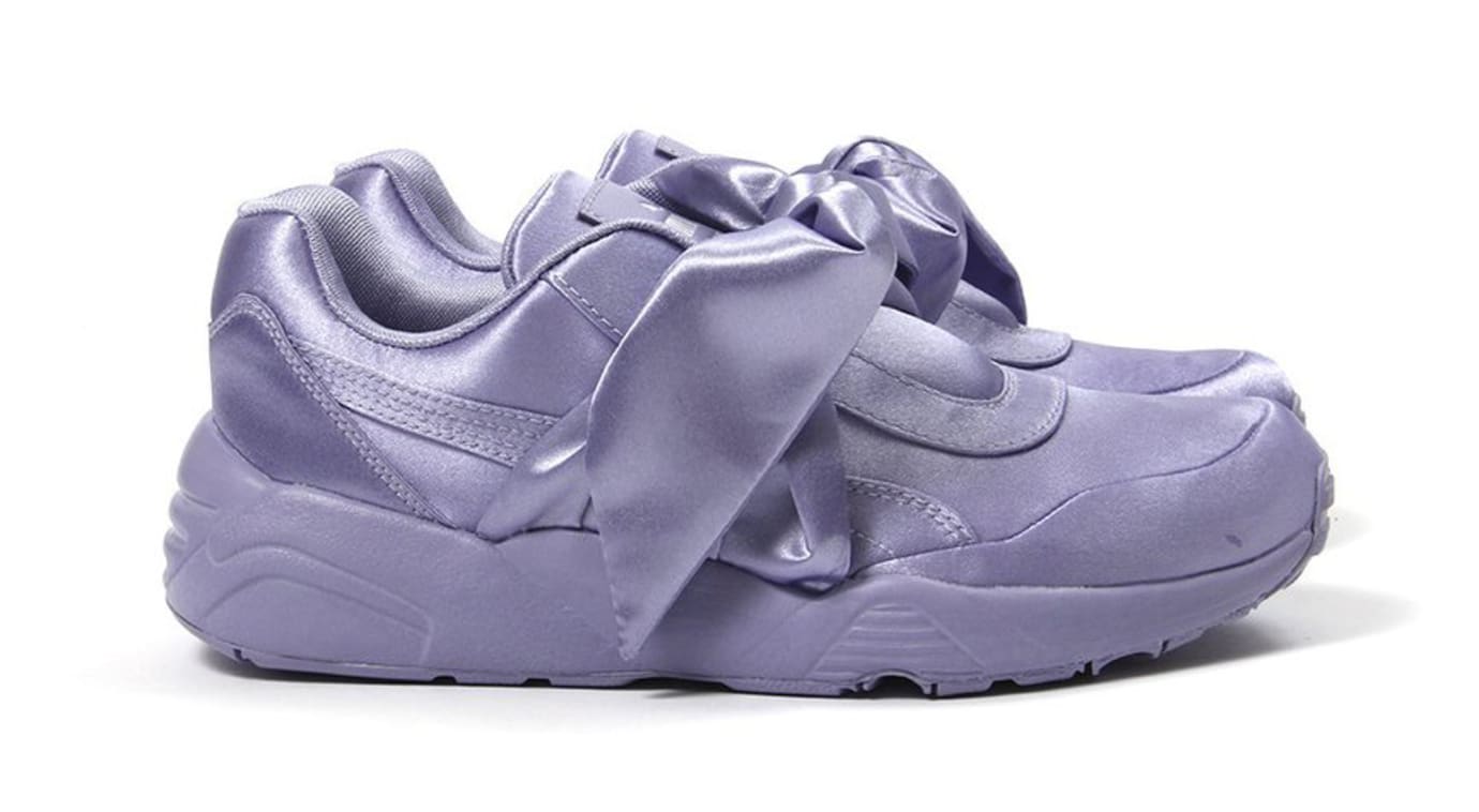 purple fenty bow sneakers