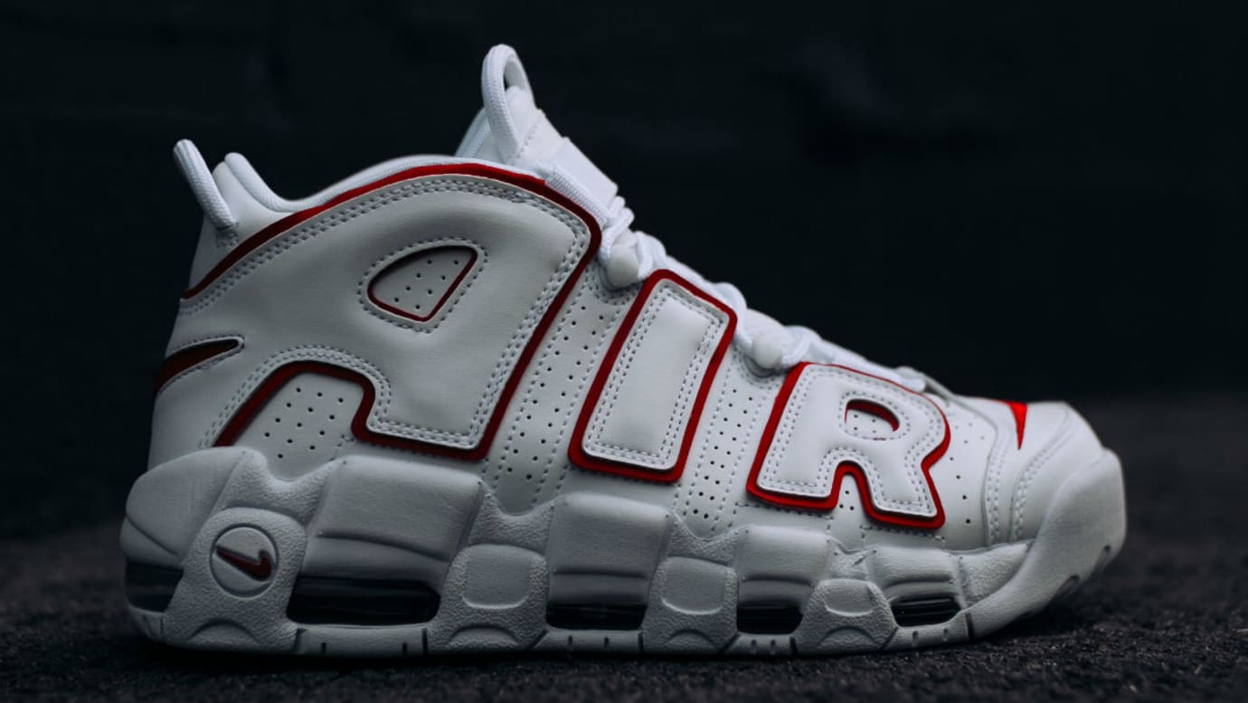 uptempo white varsity red