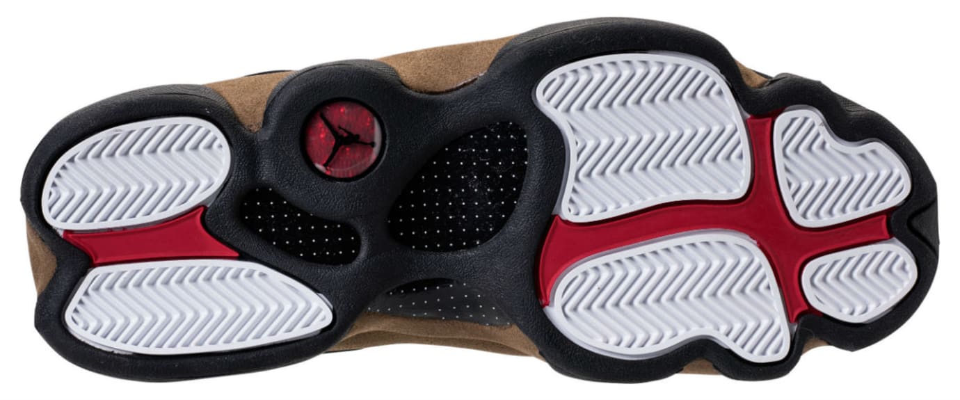 Air Jordan 13 &#39;Olive&#39; Black/True Red-Light Olive 414571-006 | Sole Collector