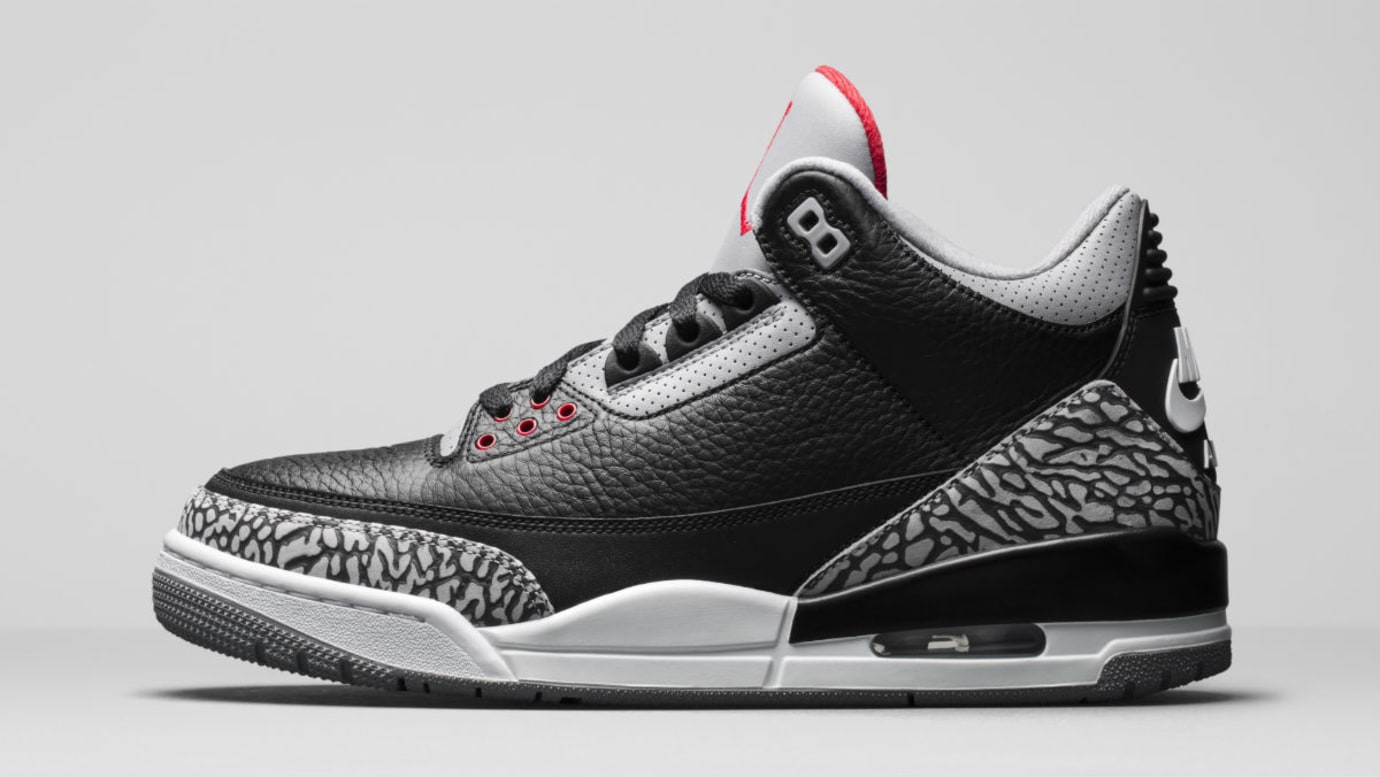 Air Jordan 3 Retro OG Black/Cement Grey-White-Fire Red 854262-001 ...