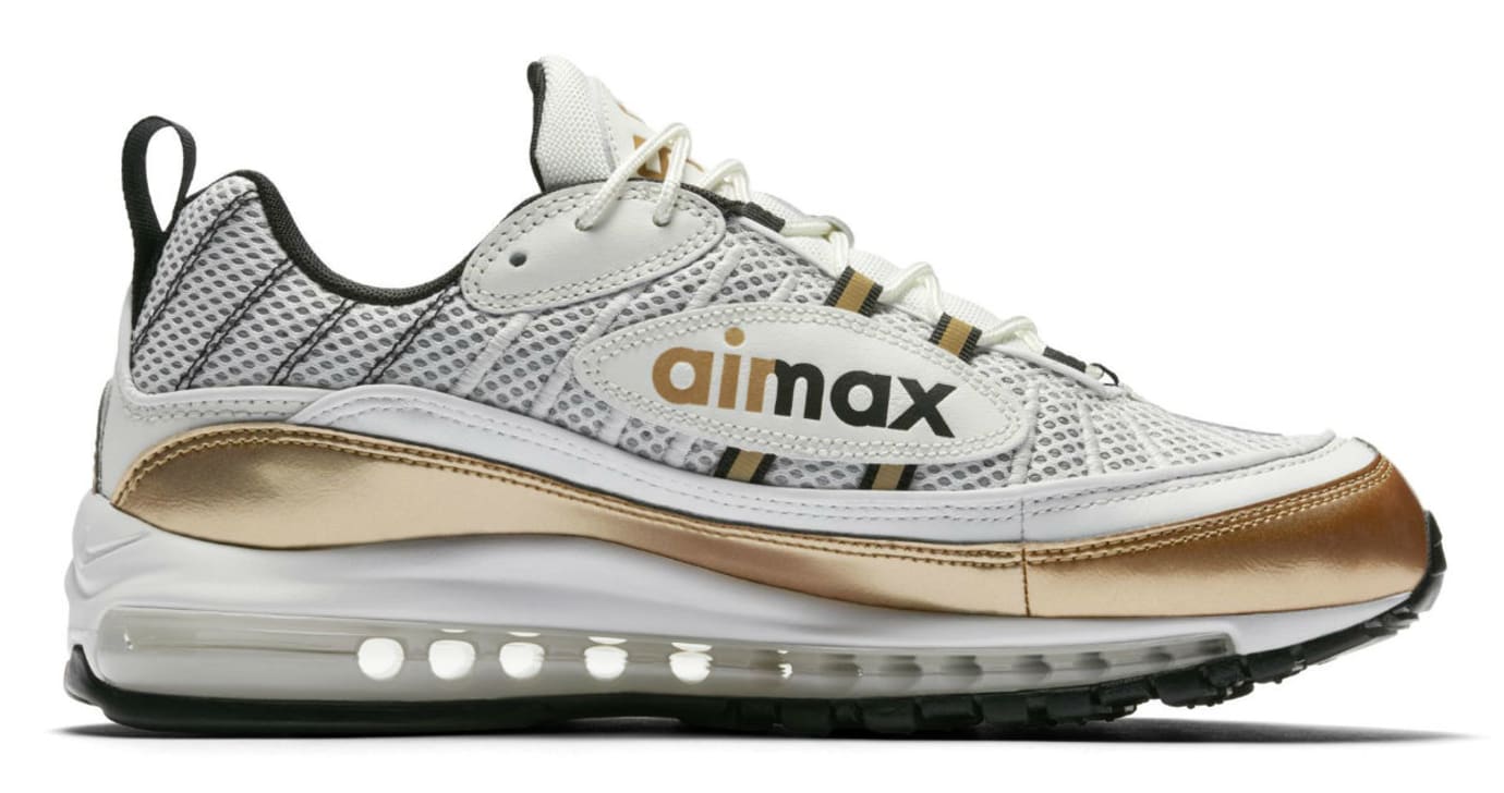 air max 98 white and gold