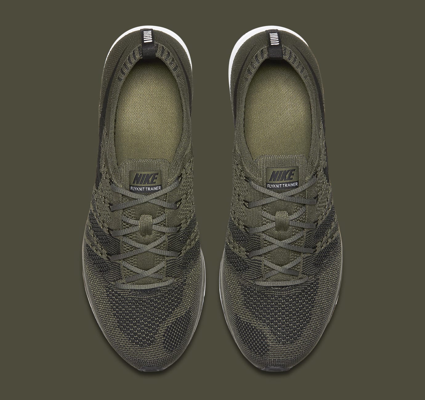 olive flyknit trainer