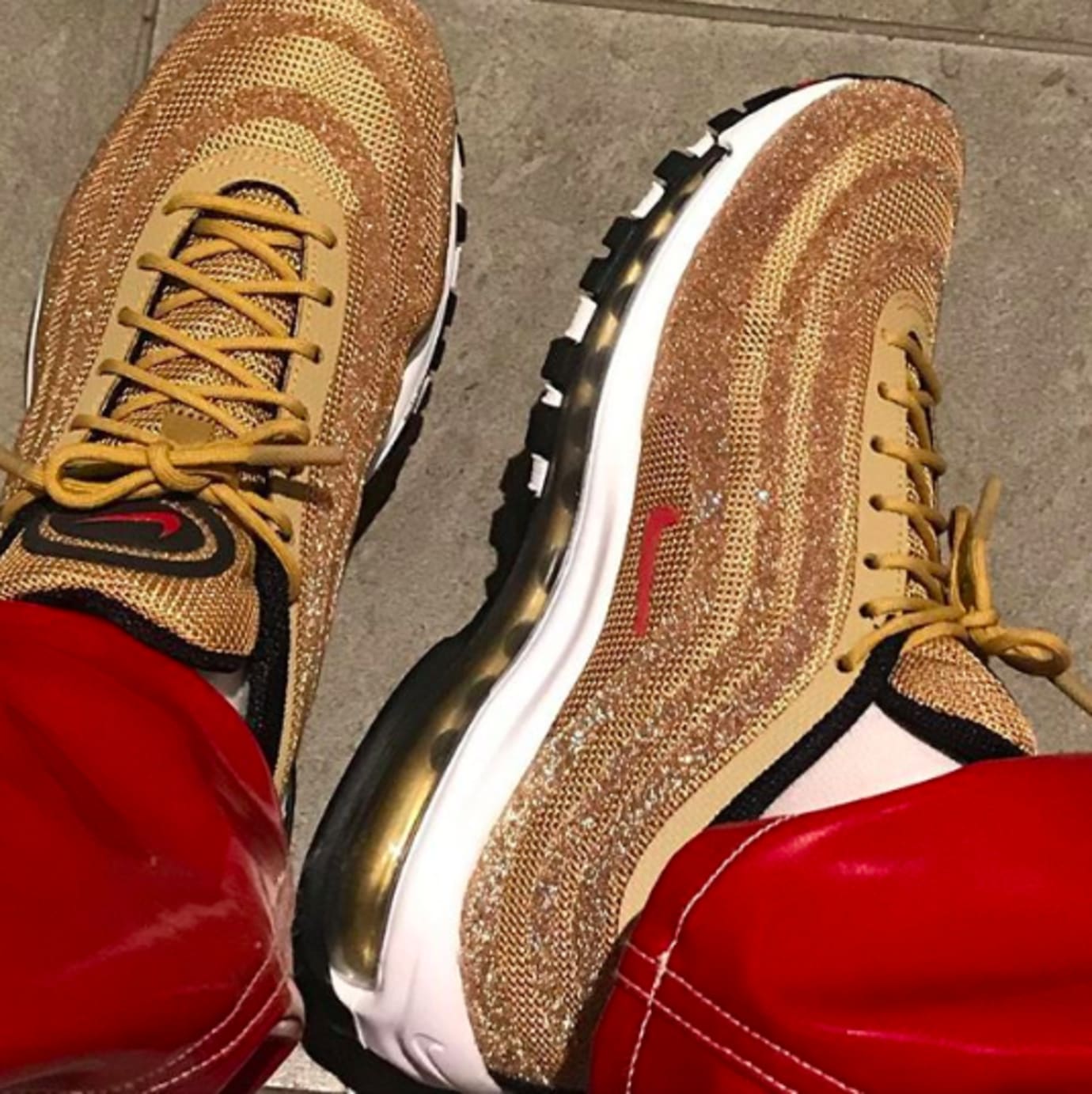 nike air max 97 gold swarovski