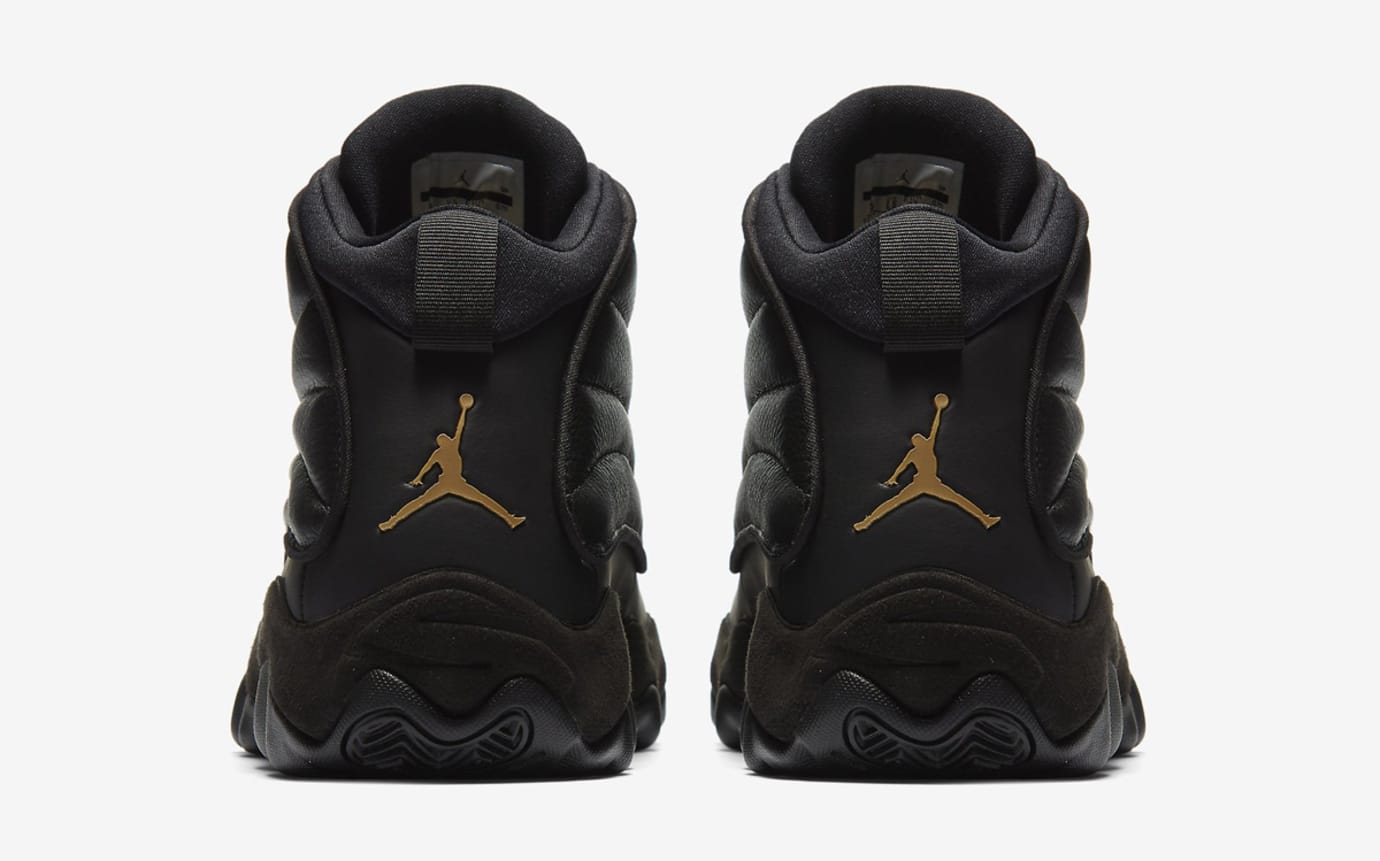 jordan pro strong black metallic gold