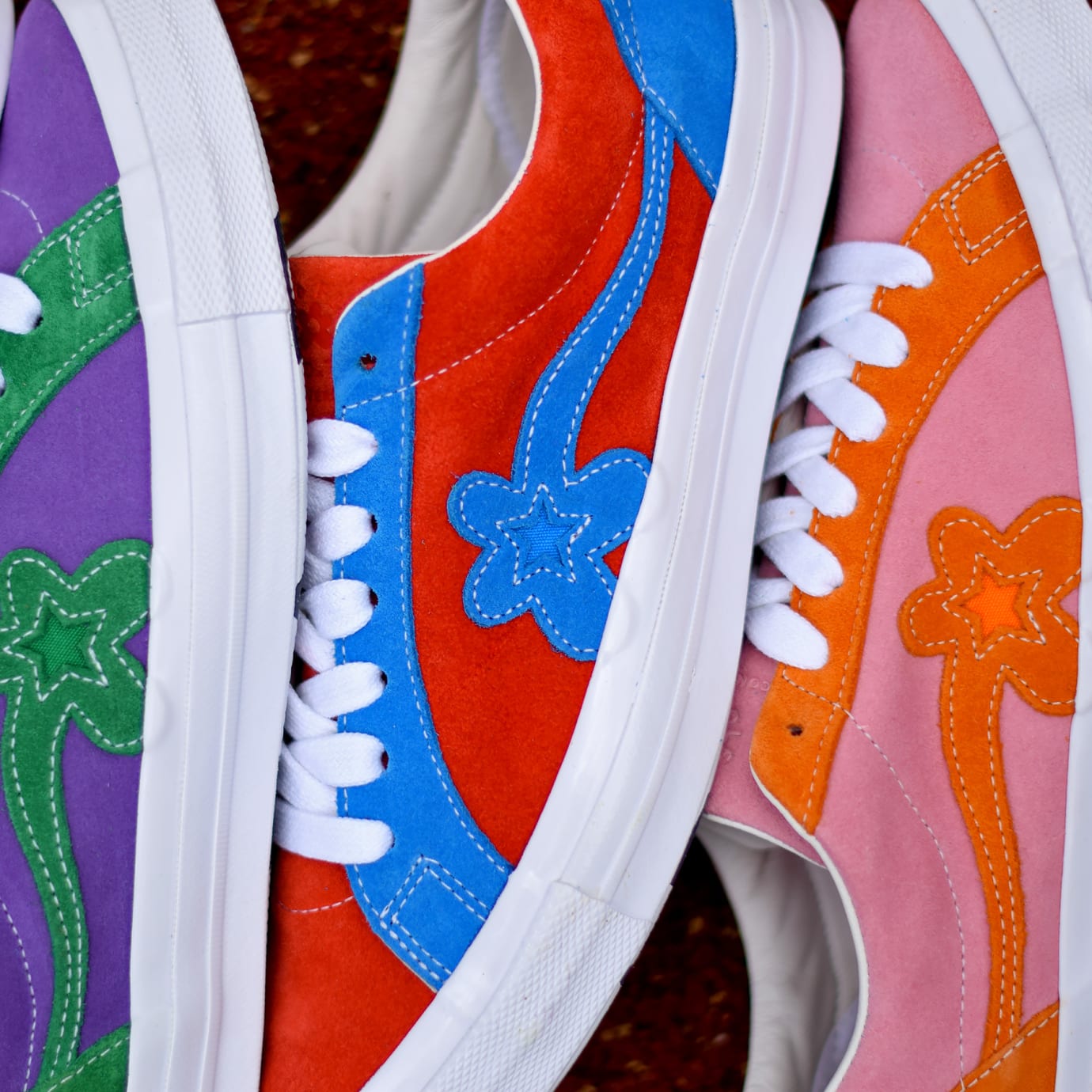 tyler the creator converse red and blue