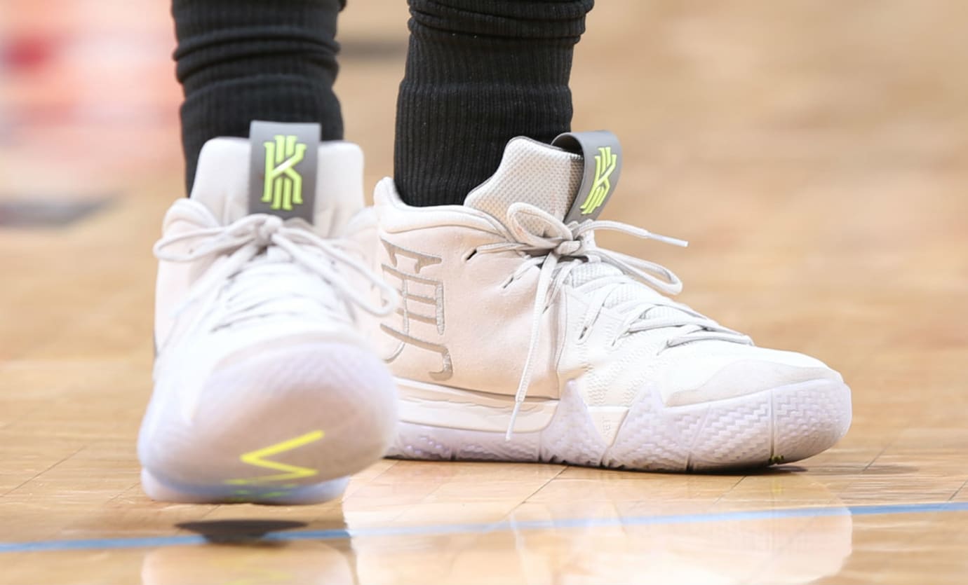 Nike kyrie 4 all white clearance