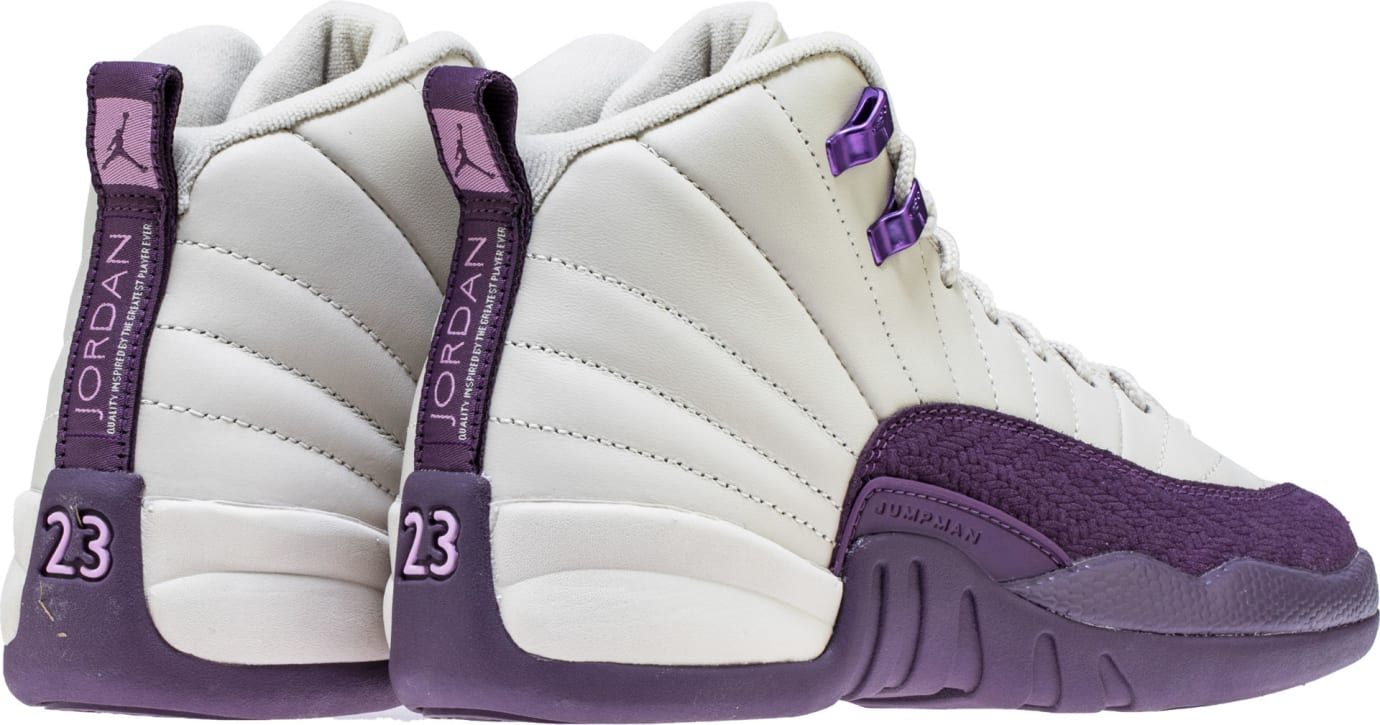 cream and purple jordans