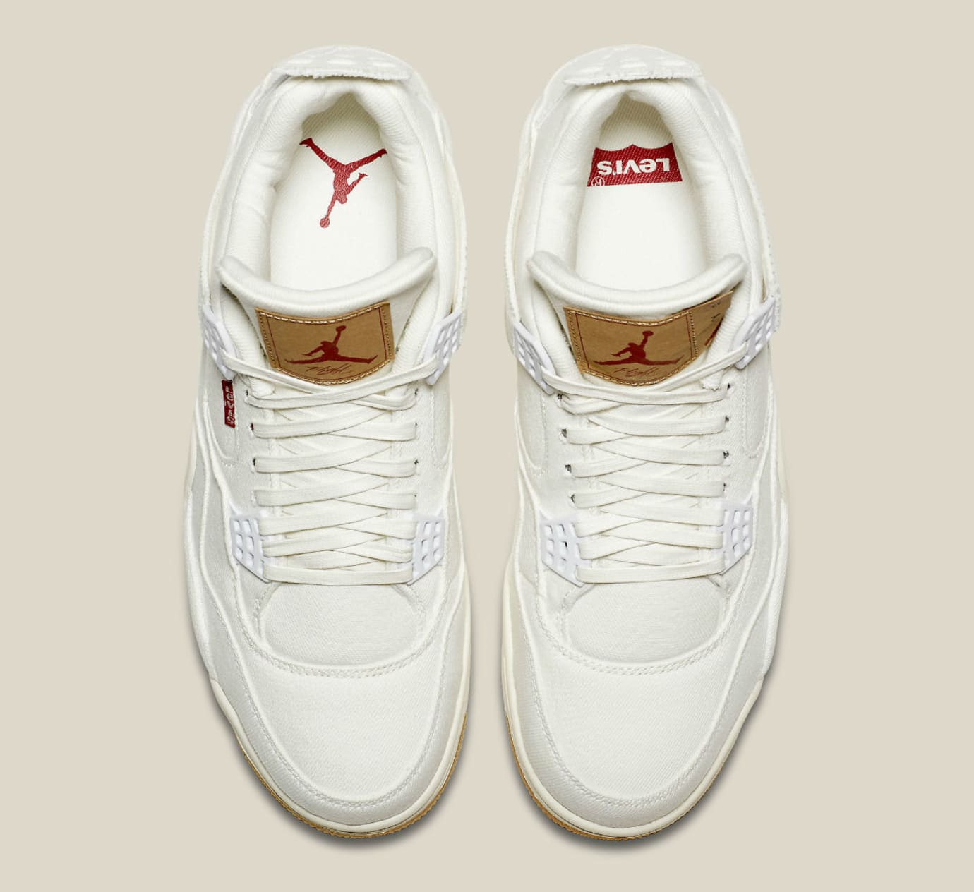 Levi's x Air Jordan 4 White Demin Release Date AO2571-100 Top