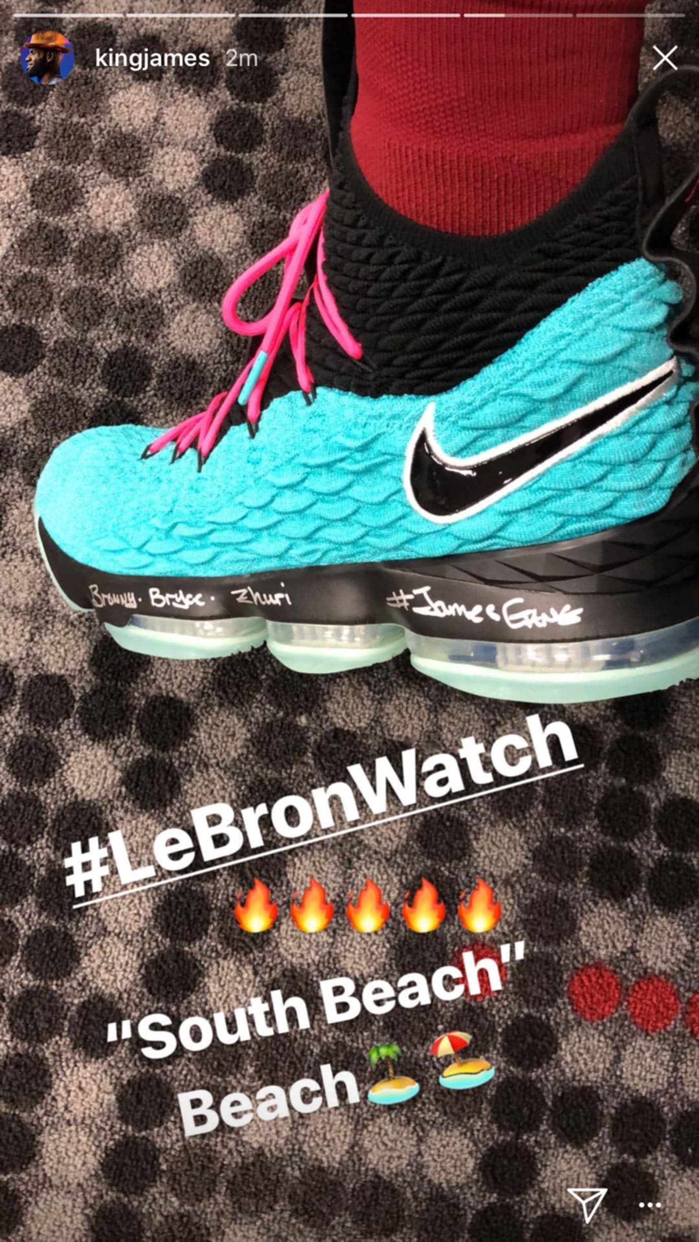 lebron james south beach 15