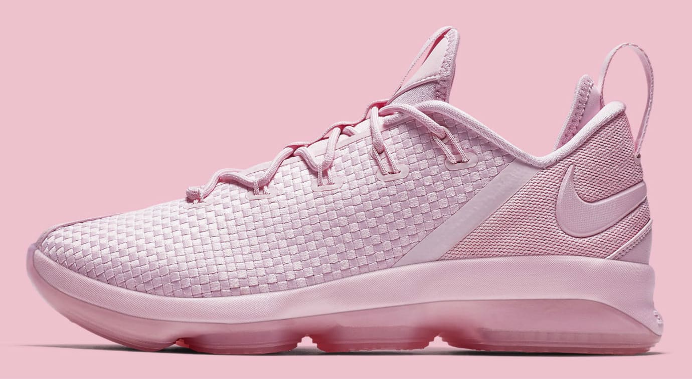 lebron james shoes pink and white