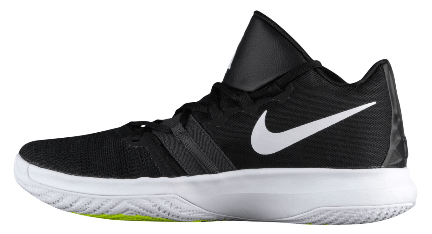 kyrie shoes black white